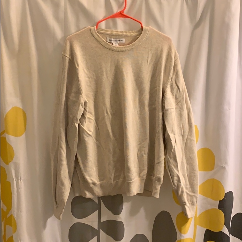 Amazon essentials cream crewneck sweater